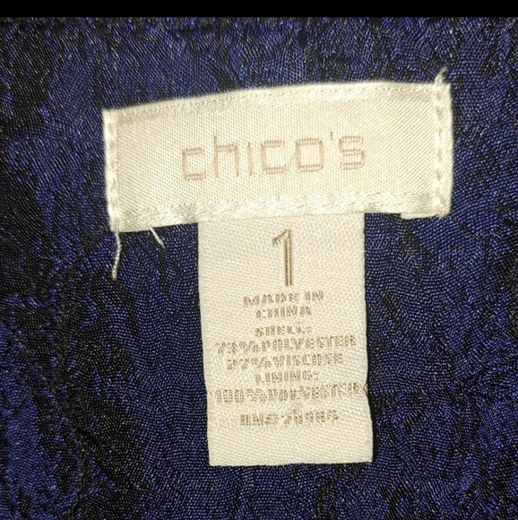 Chico's | Blue and Black Zip Up Jacket Size 1 (US 8/10) B27#17 - Picture 4 of 5